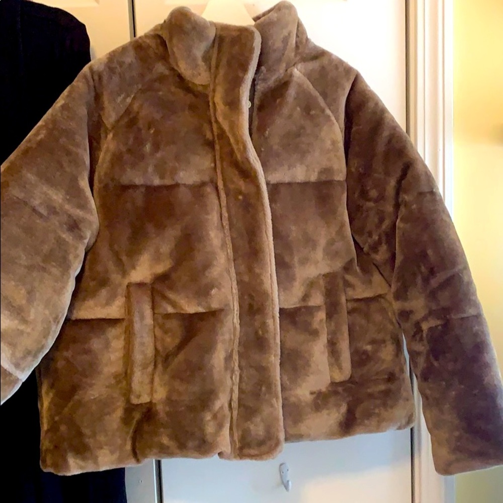 ASOS Fur Coat- Cropped SizeM Lightly Worn/One Flaw